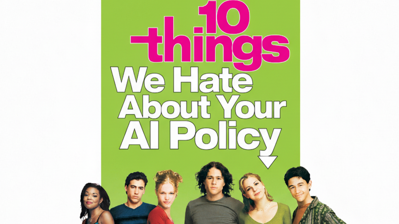 A playful 1990s movie-inspired take on AI policy